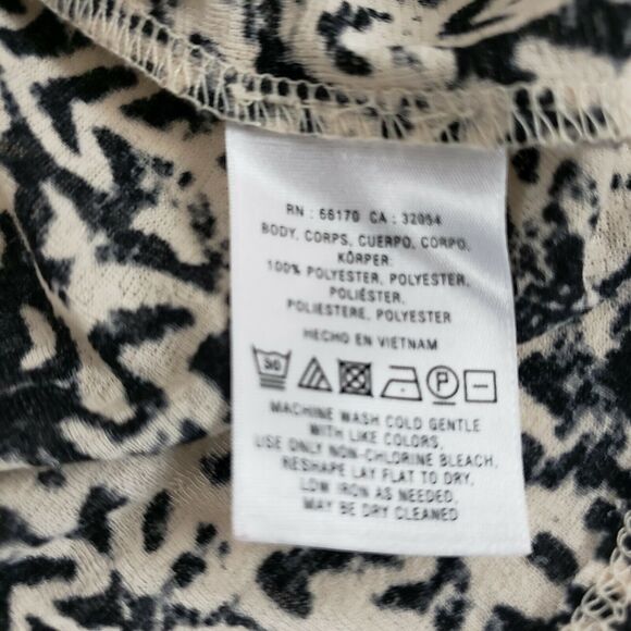 Meadow Rue Anthropologie SIZE S Faux Wrap 3/4 Sleeve Blouse Top Ruched Side Blac - Picture 6 of 11